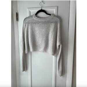 cropped white sweater